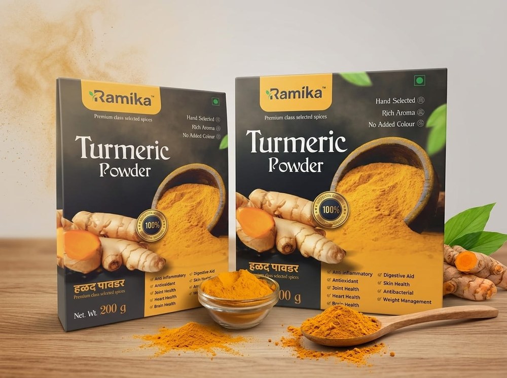 Ramíka Agro Premium Turmeric Powder 200g — hand selected, rich aroma, no added colour